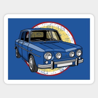 French classic saloon with yelow background Sticker